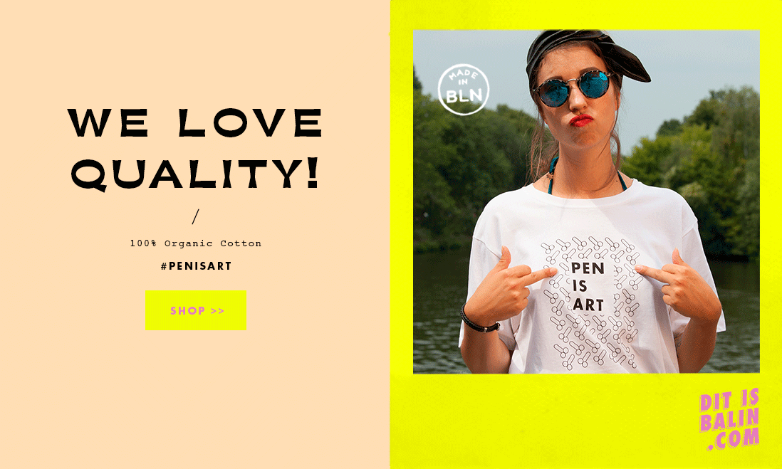 Bio-Baumwoll T-Shirt. Handbedruckt in Berlin.