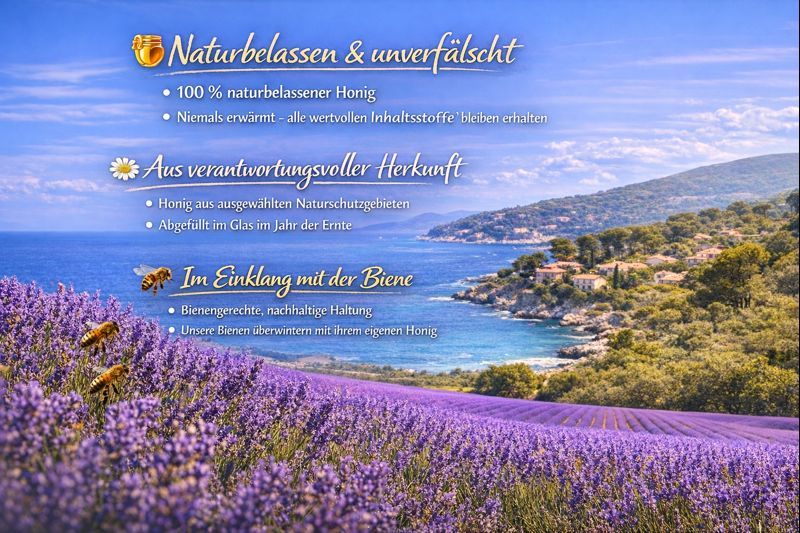  Lavendelfeld, Provence, Honig, exklusive Geschenke, Weihnachtsgeschenke, Blattgold